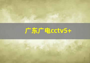 广东广电cctv5+