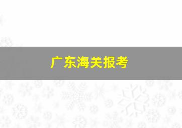 广东海关报考