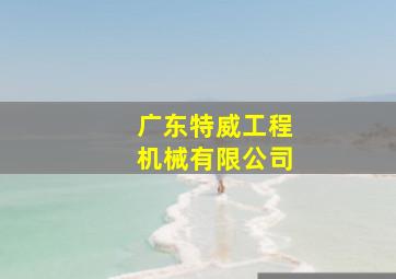 广东特威工程机械有限公司