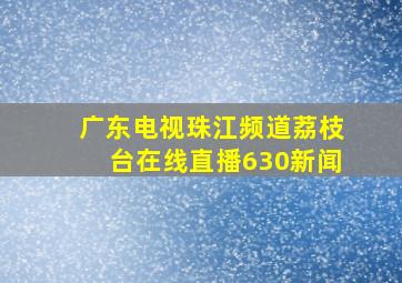 广东电视珠江频道荔枝台在线直播630新闻