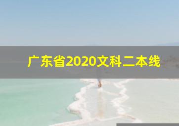 广东省2020文科二本线