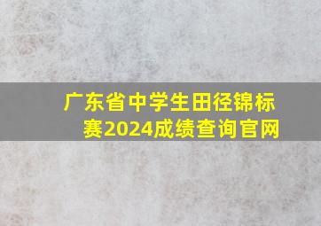 广东省中学生田径锦标赛2024成绩查询官网