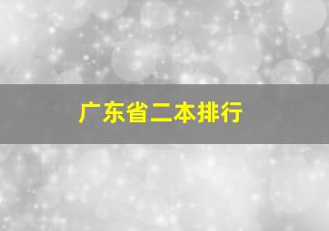 广东省二本排行