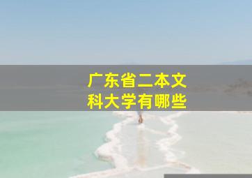 广东省二本文科大学有哪些