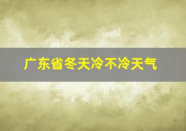 广东省冬天冷不冷天气