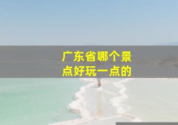 广东省哪个景点好玩一点的