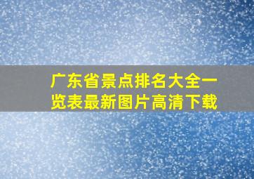 广东省景点排名大全一览表最新图片高清下载