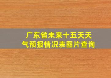 广东省未来十五天天气预报情况表图片查询