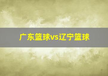 广东篮球vs辽宁篮球