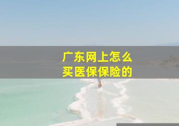 广东网上怎么买医保保险的