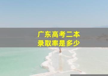 广东高考二本录取率是多少