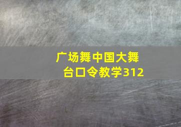 广场舞中国大舞台口令教学312