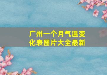 广州一个月气温变化表图片大全最新