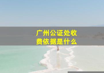 广州公证处收费依据是什么