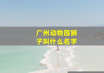 广州动物园狮子叫什么名字