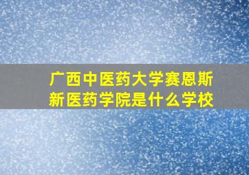 广西中医药大学赛恩斯新医药学院是什么学校