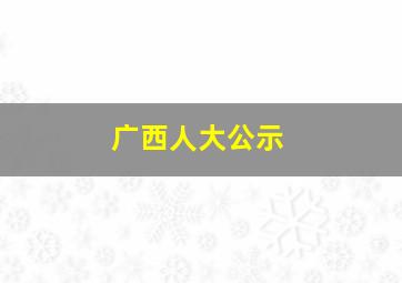 广西人大公示