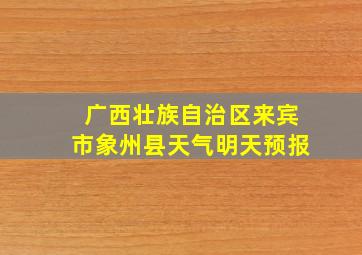 广西壮族自治区来宾市象州县天气明天预报