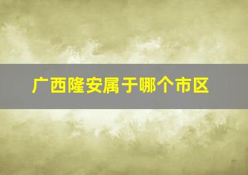 广西隆安属于哪个市区