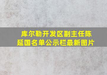 库尔勒开发区副主任陈延国名单公示栏最新图片