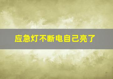 应急灯不断电自己亮了