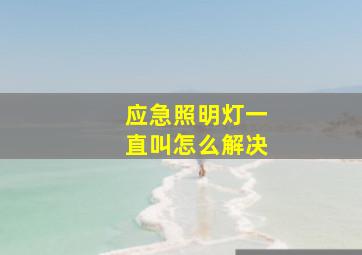 应急照明灯一直叫怎么解决