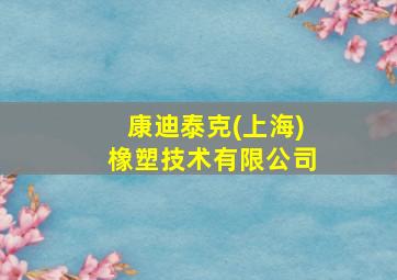 康迪泰克(上海)橡塑技术有限公司