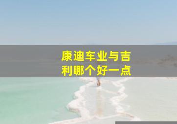 康迪车业与吉利哪个好一点