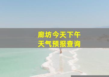 廊坊今天下午天气预报查询