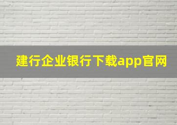 建行企业银行下载app官网