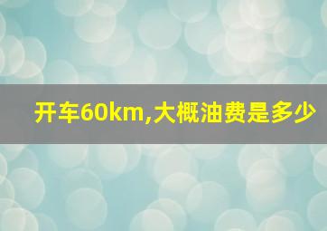 开车60km,大概油费是多少