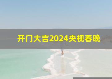 开门大吉2024央视春晚