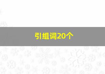 引组词20个