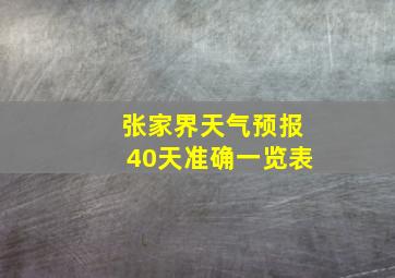 张家界天气预报40天准确一览表