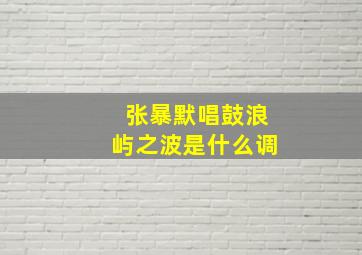 张暴默唱鼓浪屿之波是什么调