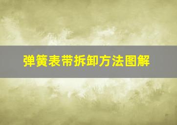 弹簧表带拆卸方法图解