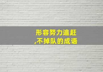 形容努力追赶,不掉队的成语