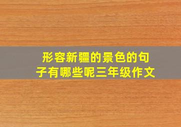 形容新疆的景色的句子有哪些呢三年级作文