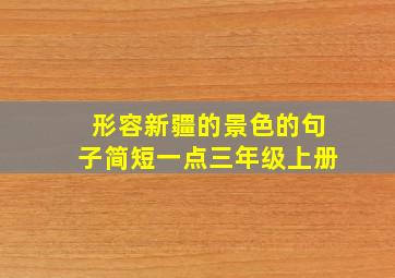 形容新疆的景色的句子简短一点三年级上册