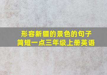 形容新疆的景色的句子简短一点三年级上册英语