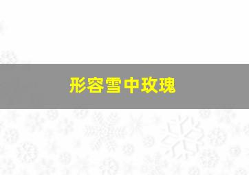 形容雪中玫瑰