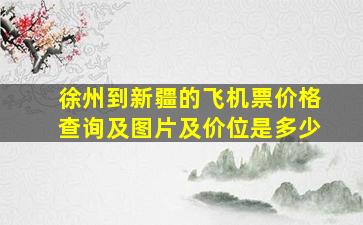 徐州到新疆的飞机票价格查询及图片及价位是多少