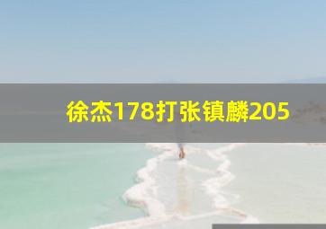 徐杰178打张镇麟205