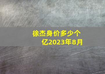 徐杰身价多少个亿2023年8月