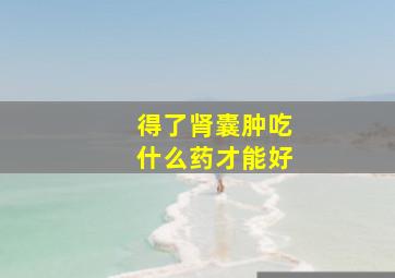 得了肾囊肿吃什么药才能好