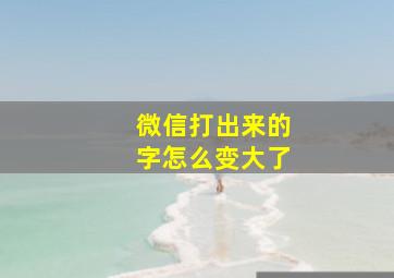 微信打出来的字怎么变大了