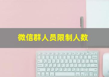 微信群人员限制人数