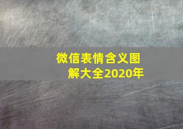 微信表情含义图解大全2020年