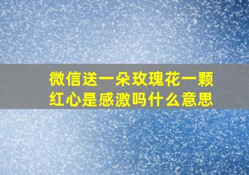 微信送一朵玫瑰花一颗红心是感激吗什么意思