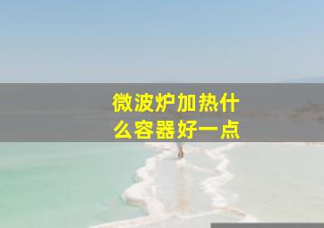 微波炉加热什么容器好一点